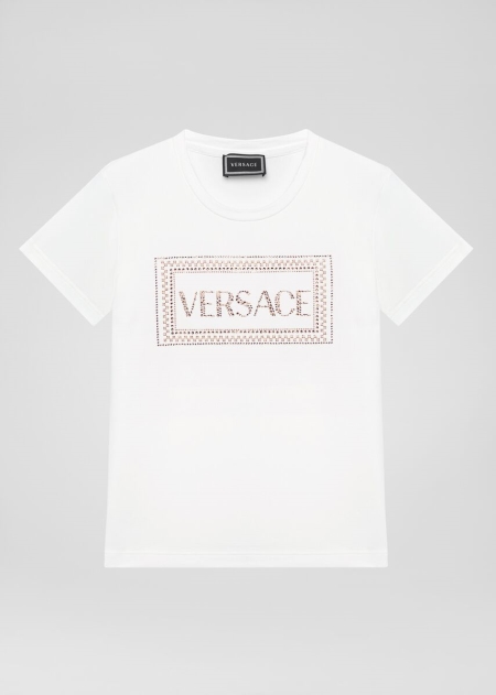 Versace 90s Vintage Logo T-shirt Tjej - 613805LAW